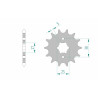 Pignon AFAM acier standard 21308 - 520 - 1075391001