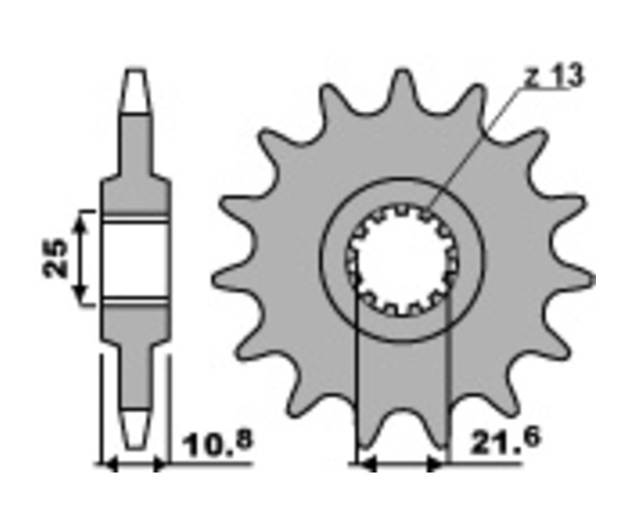 Pignon PBR acier standard 2086 - 525 - 1077552002