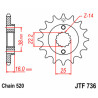 Pignon JT SPROCKETS acier standard 736 - 520 - 1077470003