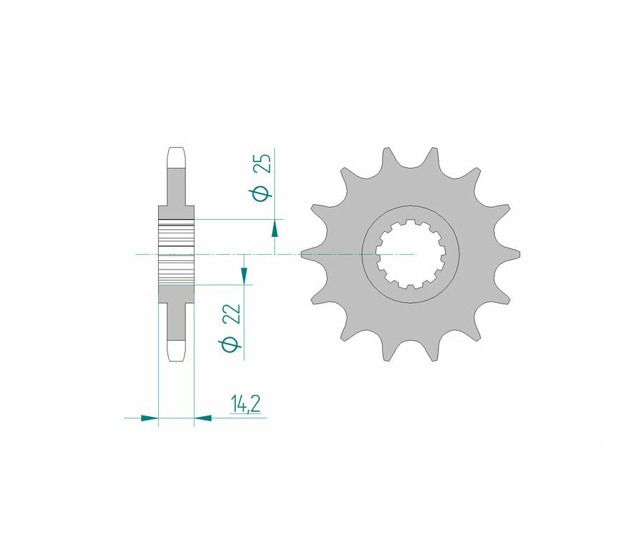 Pignon AFAM acier standard 24602 - 525 - 1076441001