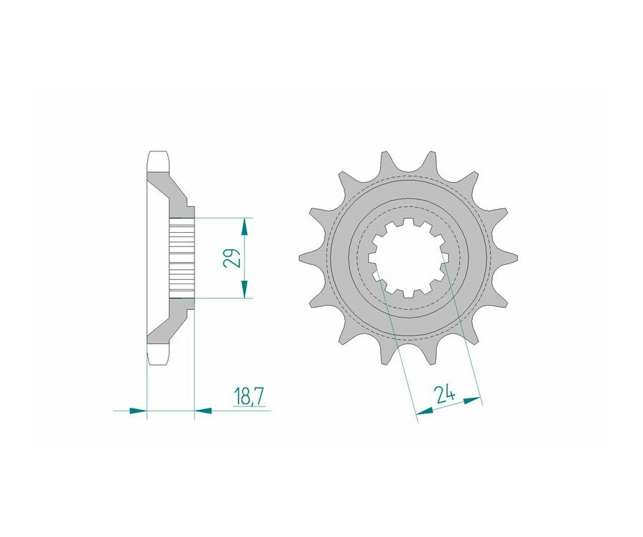 Pignon AFAM acier standard 24805 - 530 - 1076496001