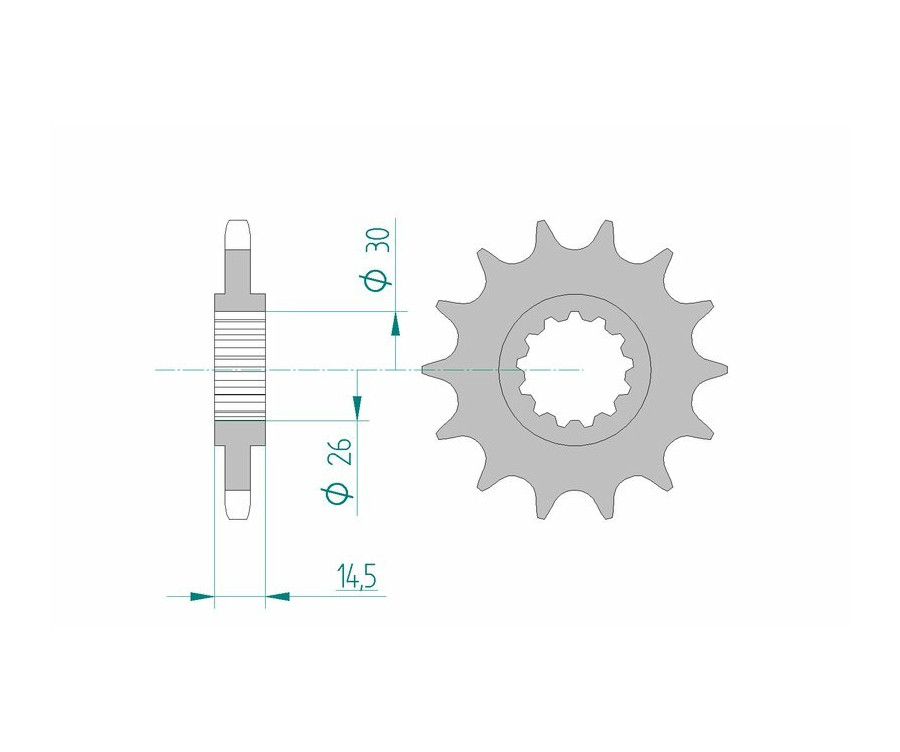 Pignon AFAM acier standard 20611 - 525 Pignon AFAM acier standard 20611 - 525