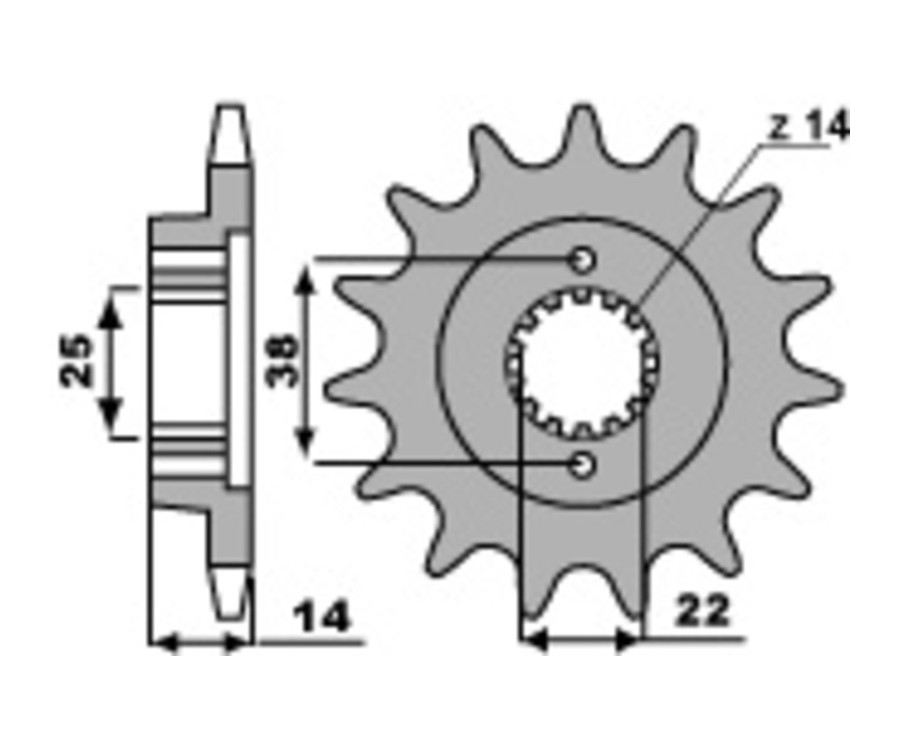 Pignon PBR acier standard 497 - 530 - 1077721001