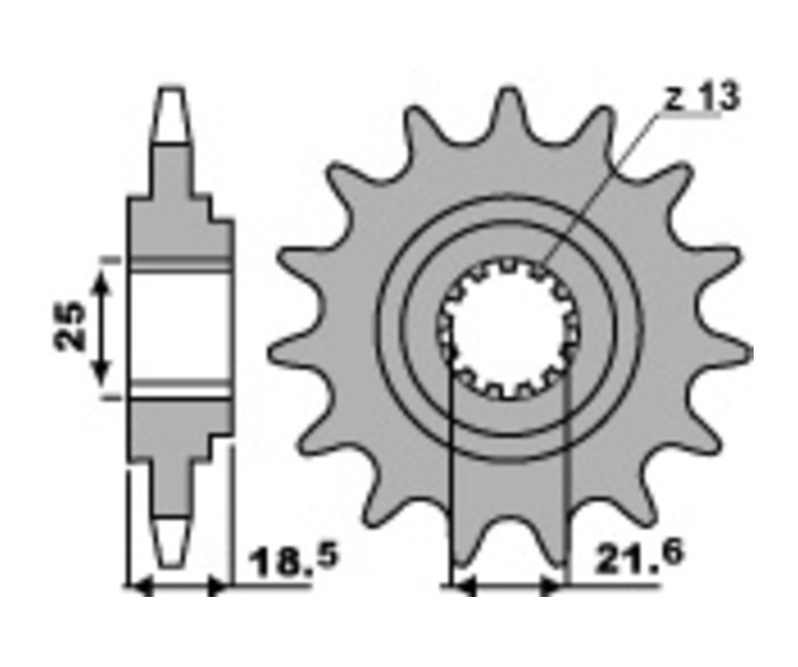 Pignon PBR acier anti-bruit 2119 - 520 - 1077573001