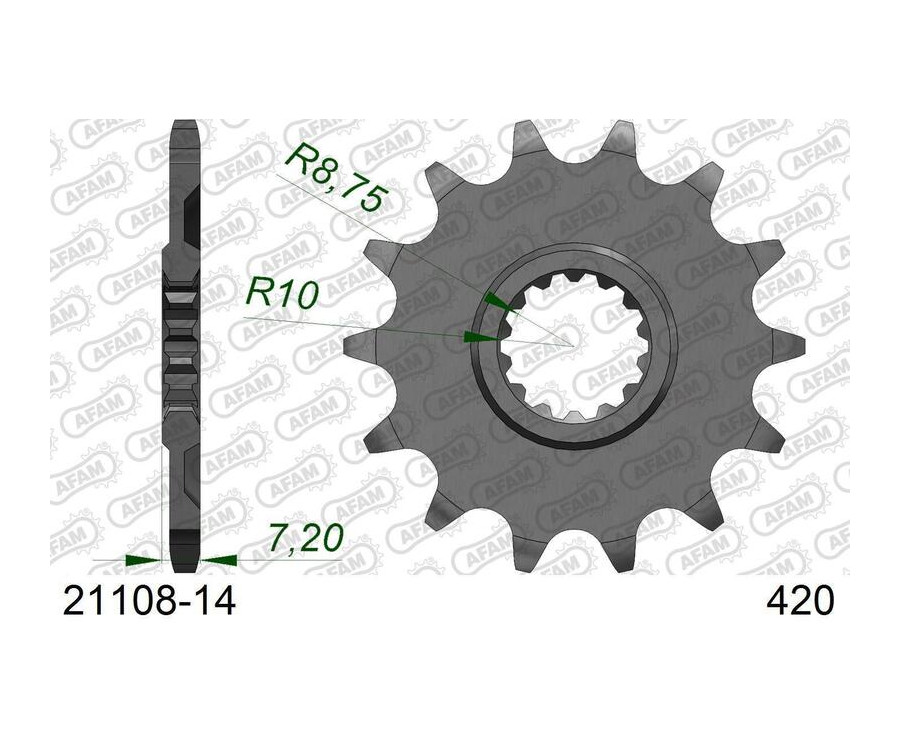 Pignon AFAM acier standard 21108420 - 1075246001