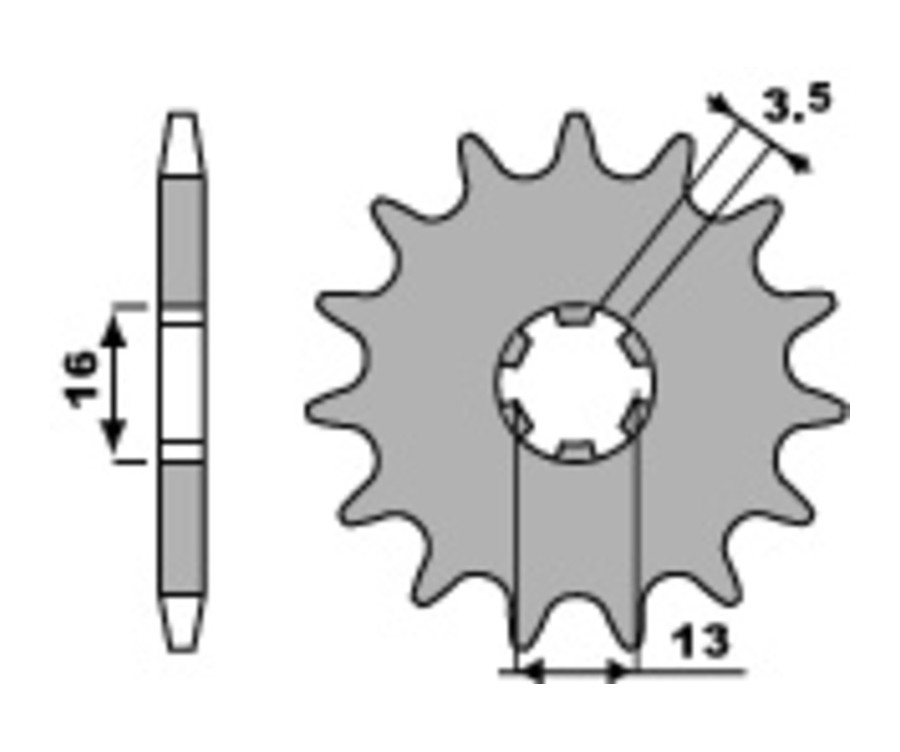 Pignon PBR acier standard 428 - 428 - 1077704001