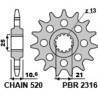 Pignon PBR acier standard 2316 - 520 - 1096600001