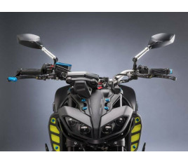 Paire de rétroviseurs LIGHTECH 2xM10x1,25D+1xM10x1,25G noir