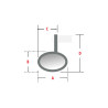 Rétroviseur embout de guidon HIGHSIDER Conero 2 long - à l'unité - 1108677002