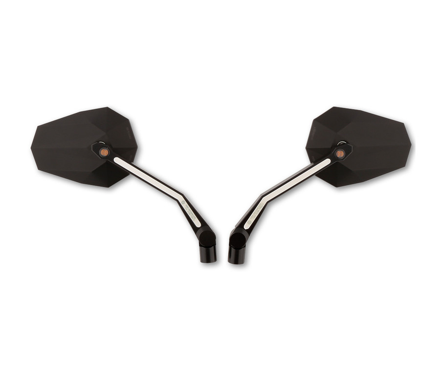 Rétroviseur HIGHSIDER Stealth-X4 (clignotant et feu de position LED) - par paire - 1108389