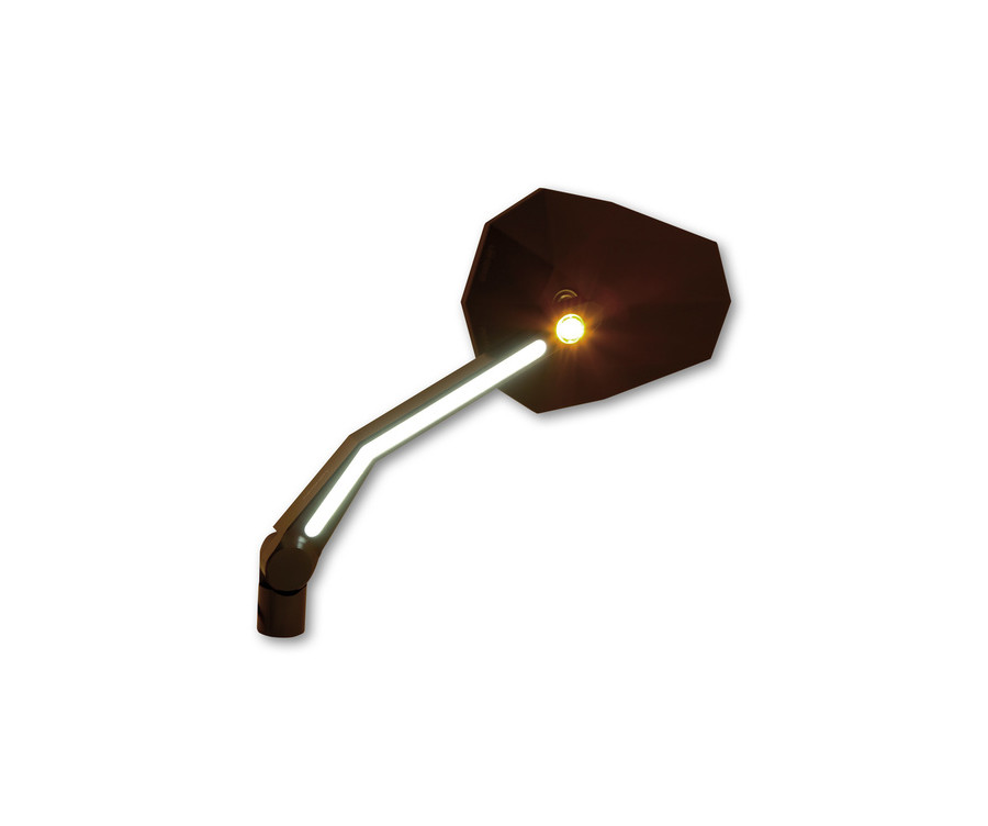 Rétroviseur HIGHSIDER Stealth-X4 (clignotant et feu de position LED) - par paire - 1108389