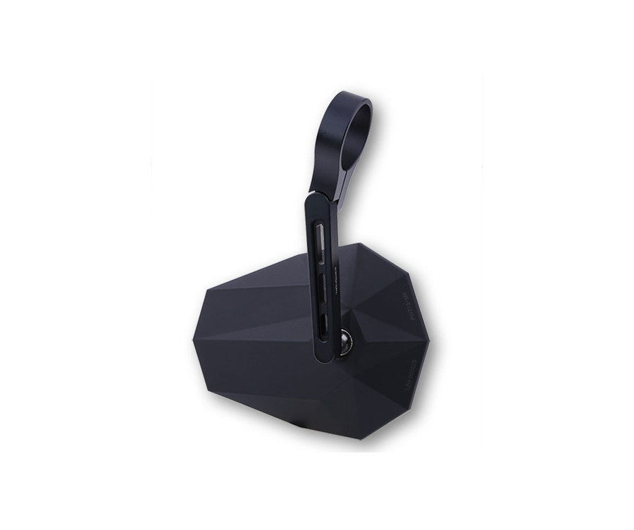 Rétroviseur embout de guidon HIGHSIDER Stealth-X5 court - à l'unité - 1108390