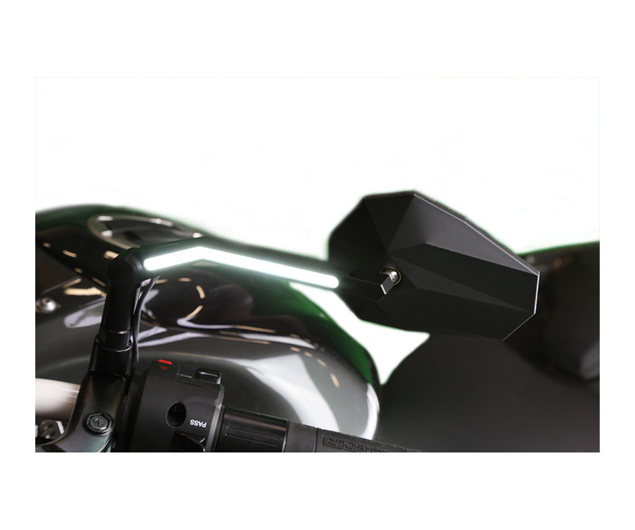 Rétroviseur HIGHSIDER Stealth-X3 avec feu de position LED - par paire - 1108388