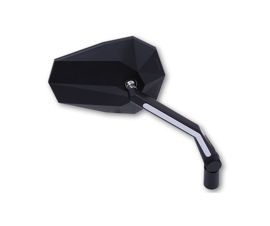 Rétroviseur HIGHSIDER Stealth-X3 avec feu de position LED - par paire - 1108388