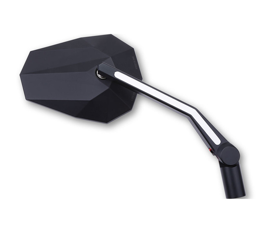 Rétroviseur HIGHSIDER Stealth-X3 avec feu de position LED - par paire - 1108388