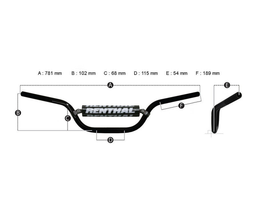 Guidon RENTHAL Fatbar 745 Enduro - 1081442001