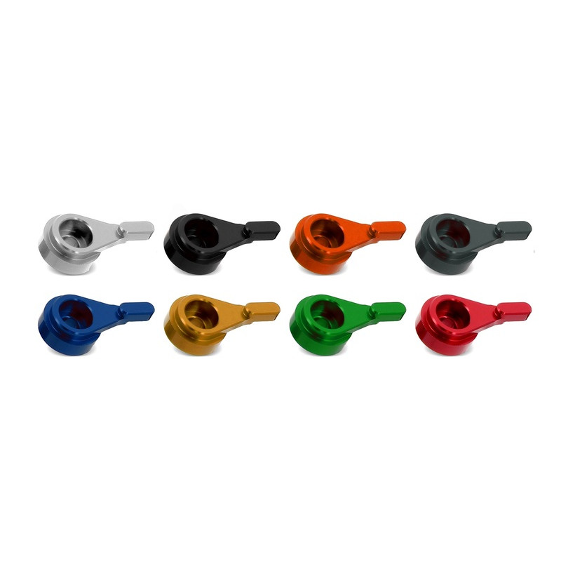 Leviers V PARTS repliables 177mm taillé masse noir/visserie alu avec adaptateurs par paire Yamaha - 1066995