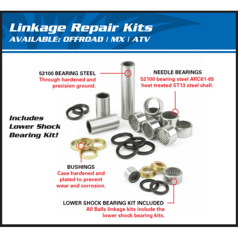 Kit réparation de biellettes ALL BALLS Suzuki RM125/250 - 1039533