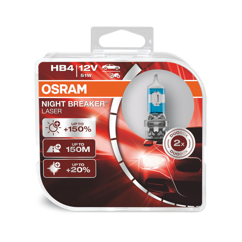 Ampoule OSRAM Night Breaker Laser HB4 12V/51W - X2 - 1114459