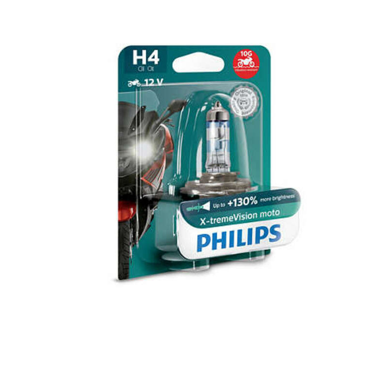 Ampoule PHILIPS X-tremeVision Moto H4 12V 60/55W - x1 - 1080718