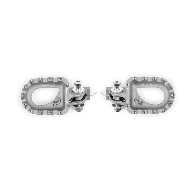 Repose-pieds S3 Hard Rock aluminium argent - 1081785004