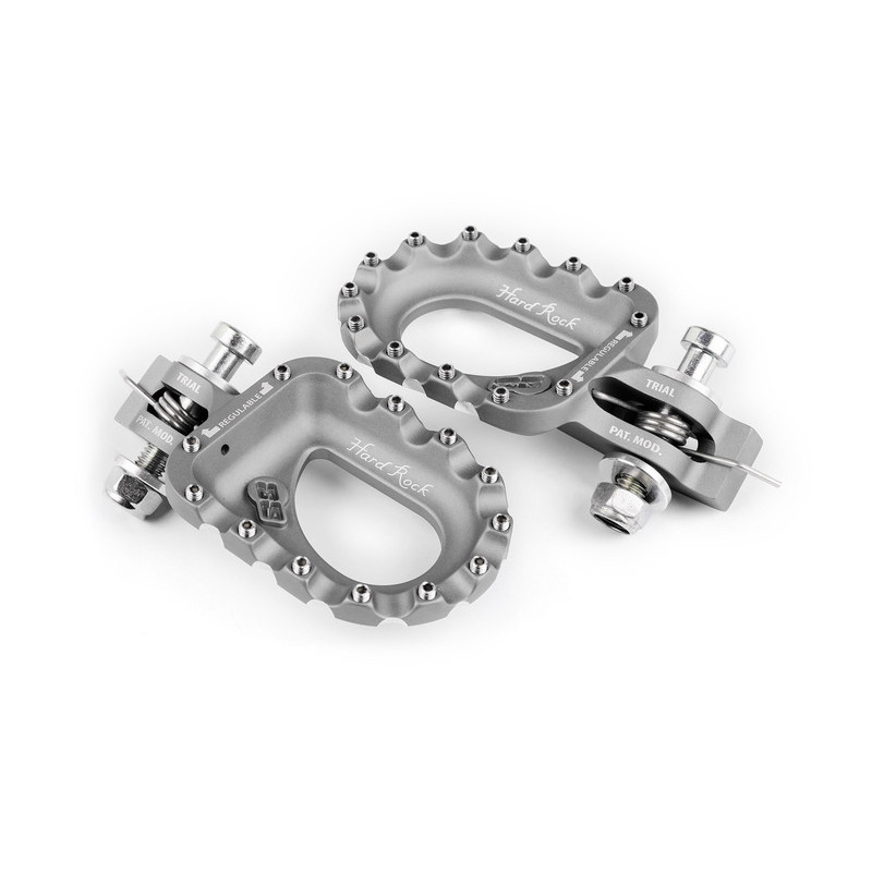 Repose-pieds S3 Hard Rock aluminium argent - 1081785004