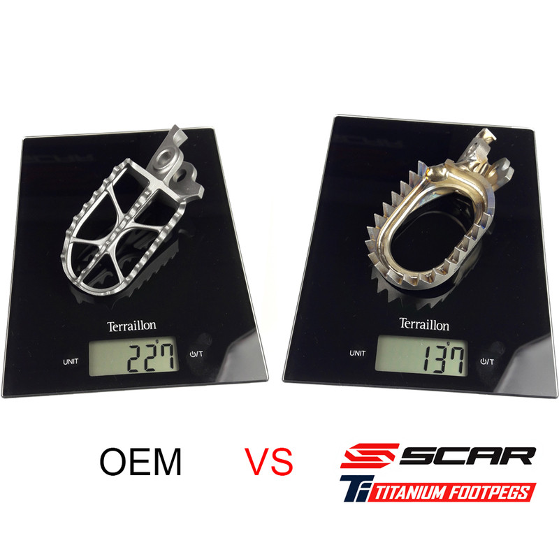 Repose-pieds SCAR anti-boue titane - 1057279