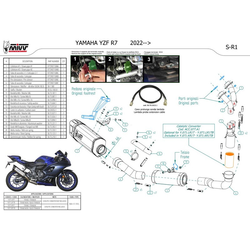 Ligne complète MIVV SR-1 - 1122093001