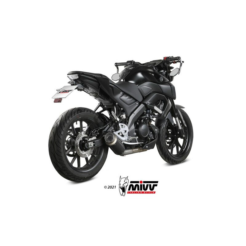 Ligne complète MIVV GP Pro acier inoxydable noir - Yamaha MT 125 - 1116405