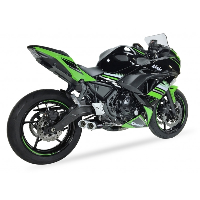 Ligne complète IXIL Hyperlow inox noir / alu poli - Kawasaki Z650/Ninja 650 - XK7353XB - 1111372
