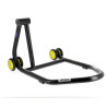 Béquille de stand monobras gauche BIHR Home Track noir mat roues jaune - 3032108