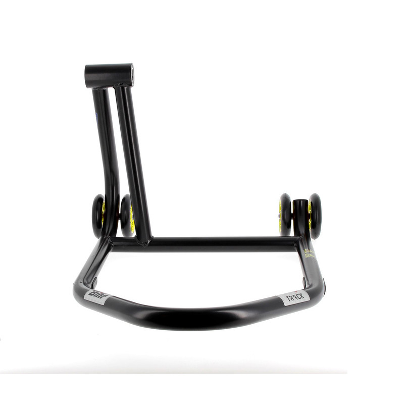 Béquille de stand monobras gauche BIHR Home Track noir mat roues jaune - 3032108
