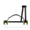 Béquille de stand monobras gauche BIHR Home Track noir mat roues jaune - 3032108