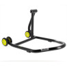 Béquille de stand monobras droite BIHR Home Track noir mat roues jaune - 3032113