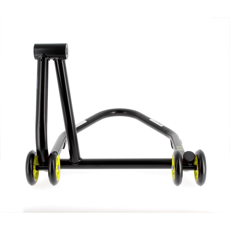 Béquille de stand monobras droite BIHR Home Track noir mat roues jaune - 3032113