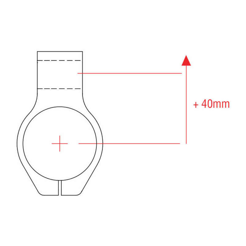 Guidons bracelet LIGHTECH Ø55mm hauteur +20mm déport +40mm/5° noir - 1081307001