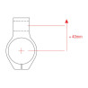 Guidons bracelet LIGHTECH Ø55mm hauteur +20mm déport +40mm/5° noir - 1081307001
