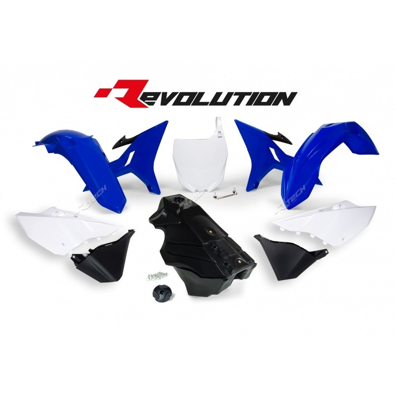 Kit plastique RACETECH Revolution + réservoir couleur origine bleu/blanc/noir Yamaha YZ125/250 - 1088017001