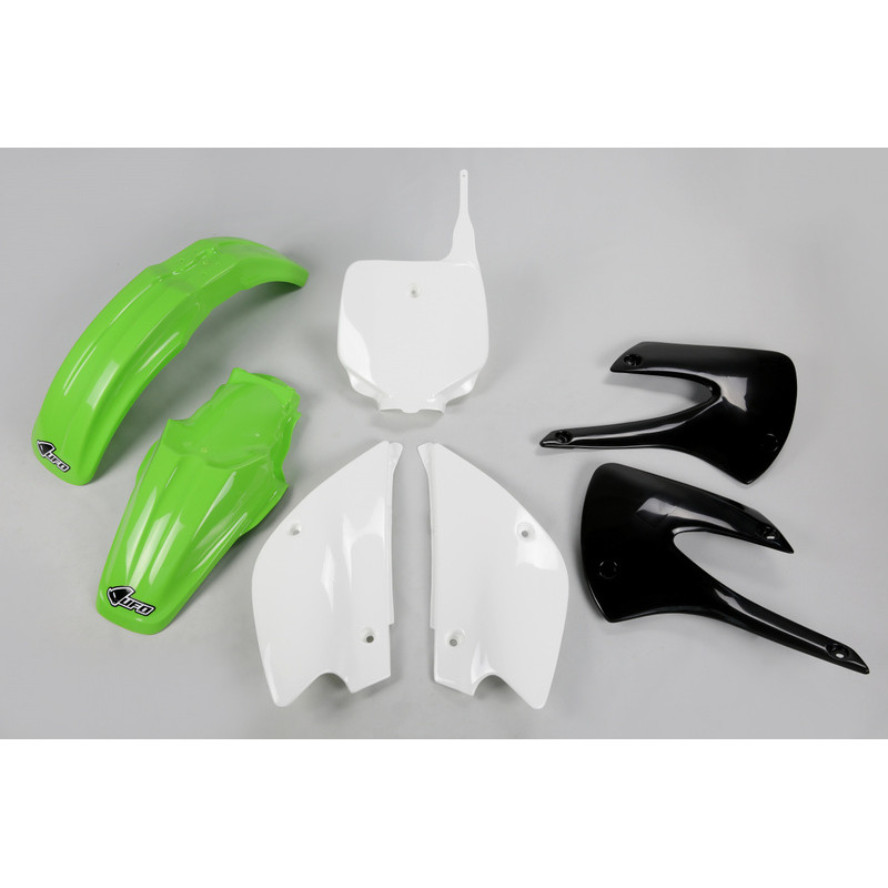 Kit plastique UFO couleur origine (2010) restylé vert/noir/blanc Kawasaki KX85 - 1087261002