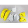 Kit plastique UFO couleur origine jaune/blanc Suzuki RM125/250 - 1087719001