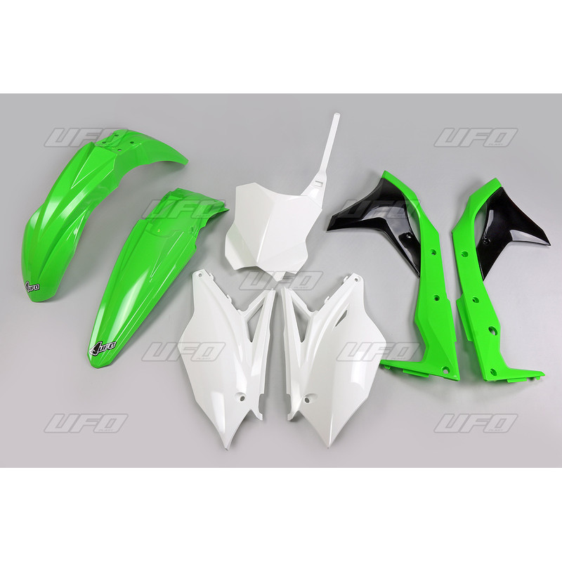 Kit plastique UFO origine (2017) vert/noir/blanc Kawasaki KX250F - 1087271003