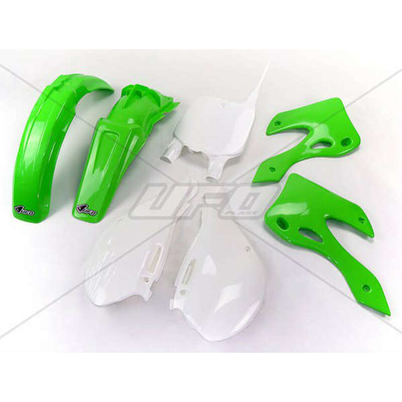 Kit plastique UFO couleur origine vert/blanc Kawasaki KX125/250 - 1087248001