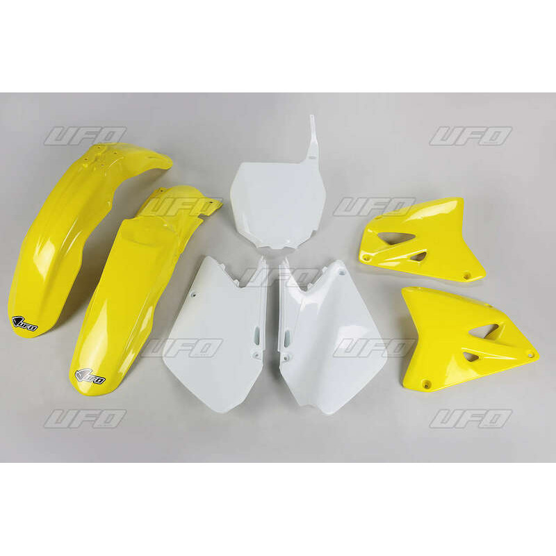 Kit plastique UFO couleur origine jaune/blanc Suzuki RM125/250 - 1087715001