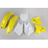 Kit plastique UFO couleur origine jaune/blanc Suzuki RM125/250 - 1087715001