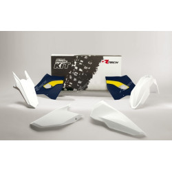 Kit plastique RACETECH couleur origine (2016) blanc/bleu/jaune Husqvarna - 1087967001