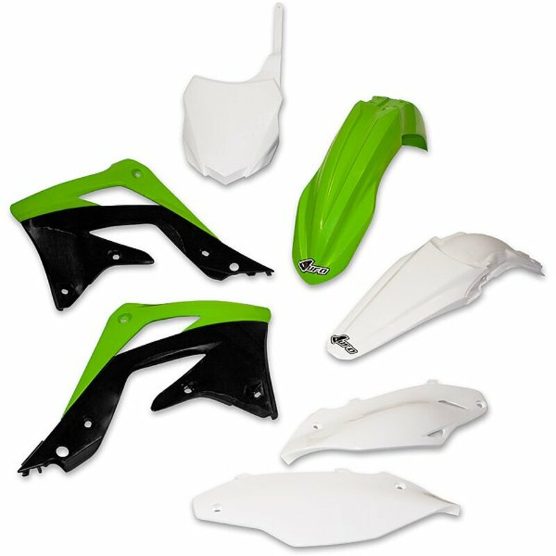 Kit plastique UFO couleur origine vert/blanc/noir Kawasaki KX450F - 1087267003