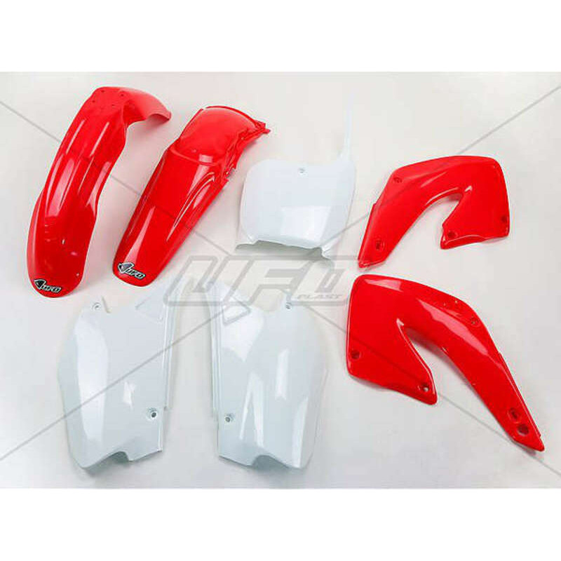 Kit plastique UFO couleur origine rouge/blanc Honda CR125R/250R - 1086935003