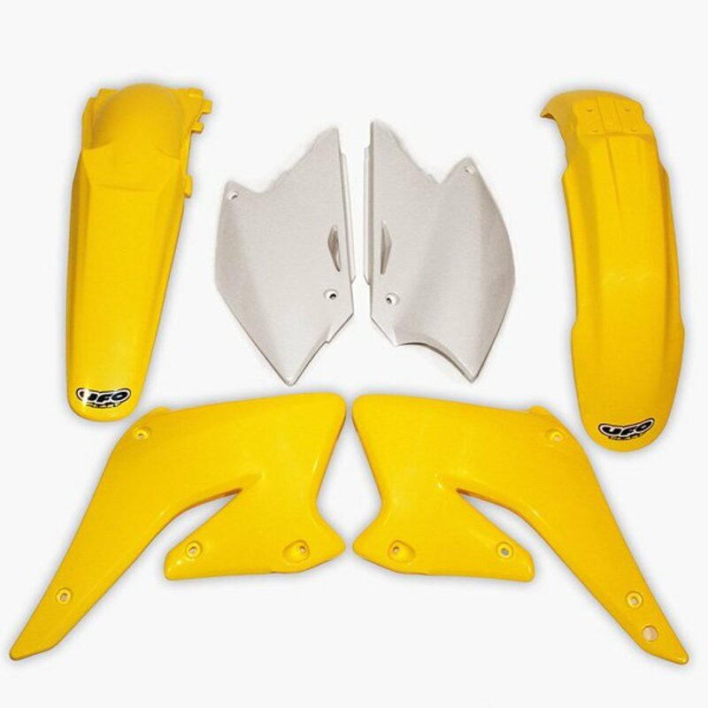 Kit plastique UFO couleur origine jaune/blanc Suzuki Kit plastique UFO couleur origine jaune/blanc Suzuki