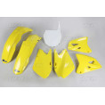 Kit plastique UFO couleur origine jaune/blanc Suzuki RM125/250 Kit plastique UFO couleur origine jaune/blanc Suzuki RM125/250