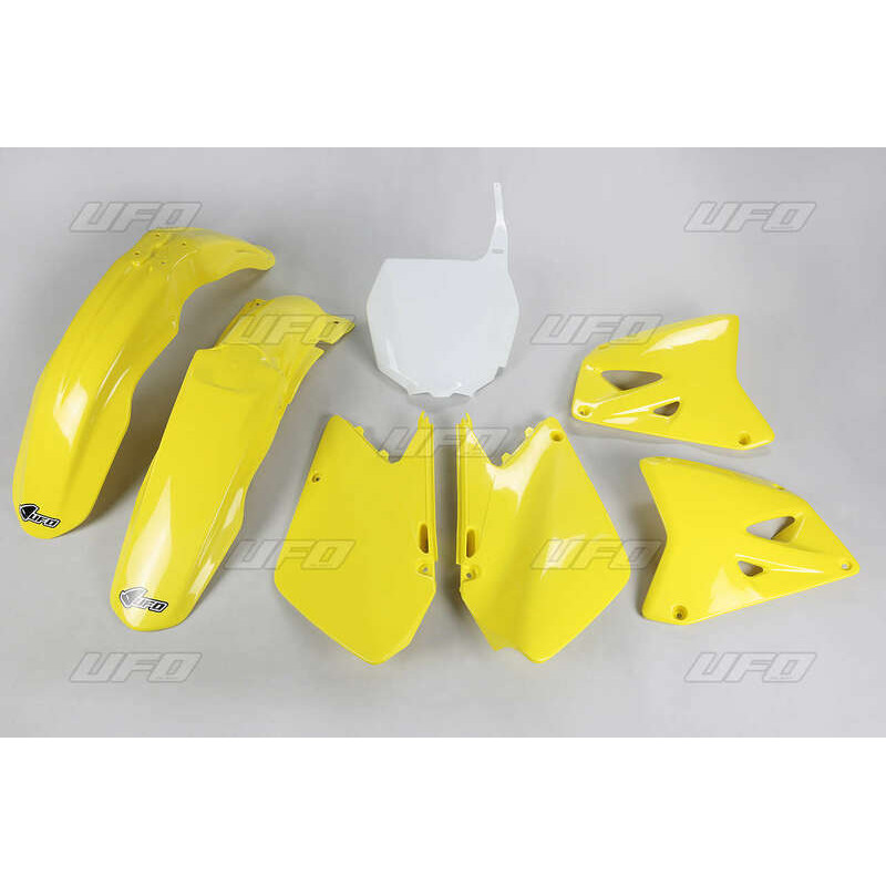 Kit plastique UFO couleur origine jaune/blanc Suzuki RM125/250 - 1087714001